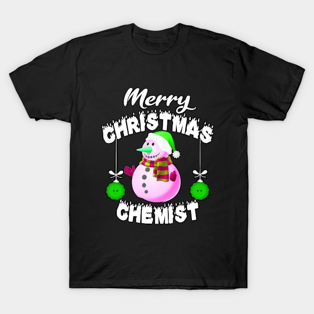 Merry Christmas  Chemist  Funny Gift Pajama Christmas T-Shirt by Emma-shopping